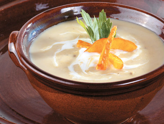 Cizrnová polévka s dýní Hokkaido