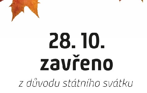 Státní svátek 28.10. – ZAVŘENO