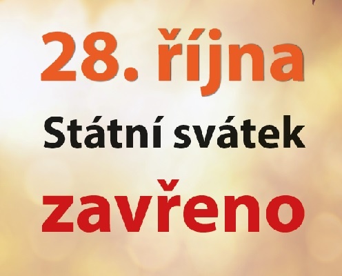 Státní svátek 28.10. ZAVŘENO