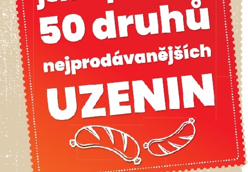 Zlevnili jsme pro Vás 50 druhů uzenin