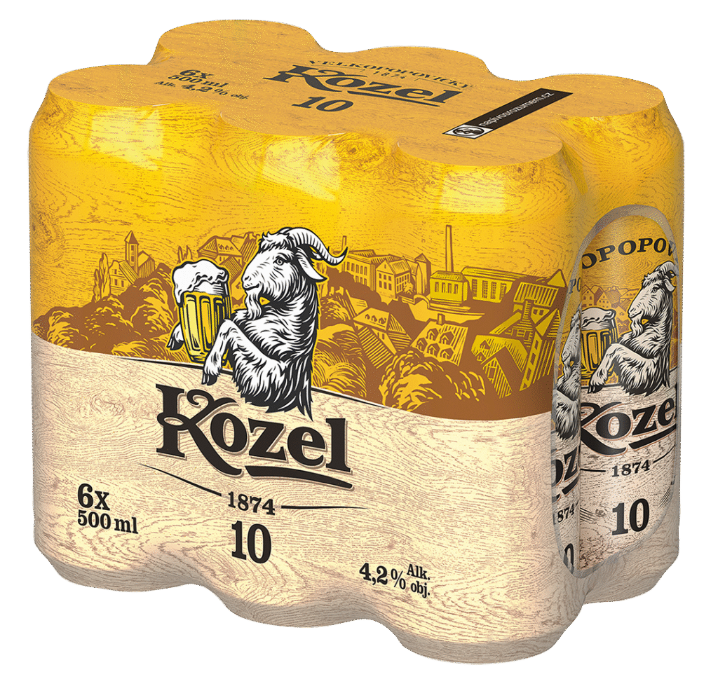 Velkopopovický Kozel 10 pivo světlé výčepní MP 6×0,5 l plech