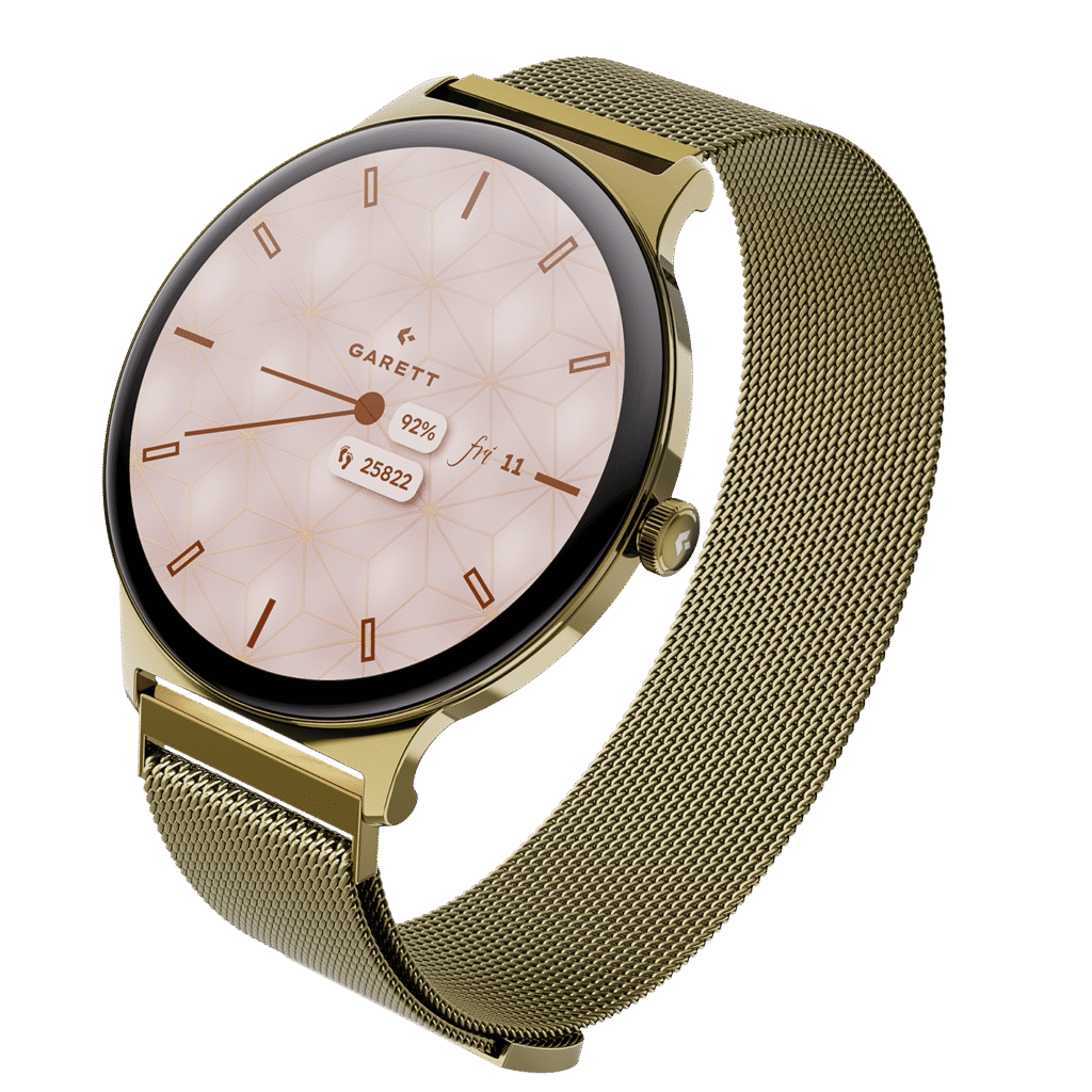 Garett Smartwatch Verona 2 zlatá, gold MESH steel