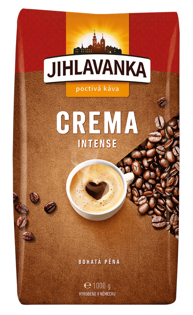 Jihlavanka káva zrnková Crema Intense 1000 g