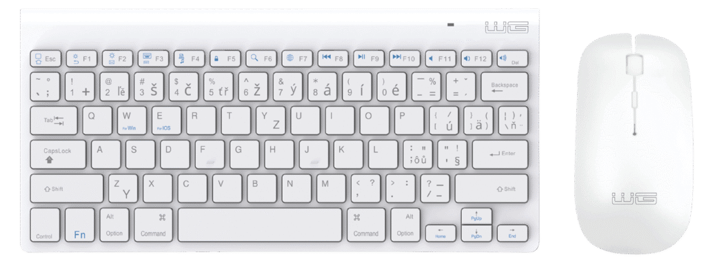 WG –  Bluetooth klávesnice s myší / white
