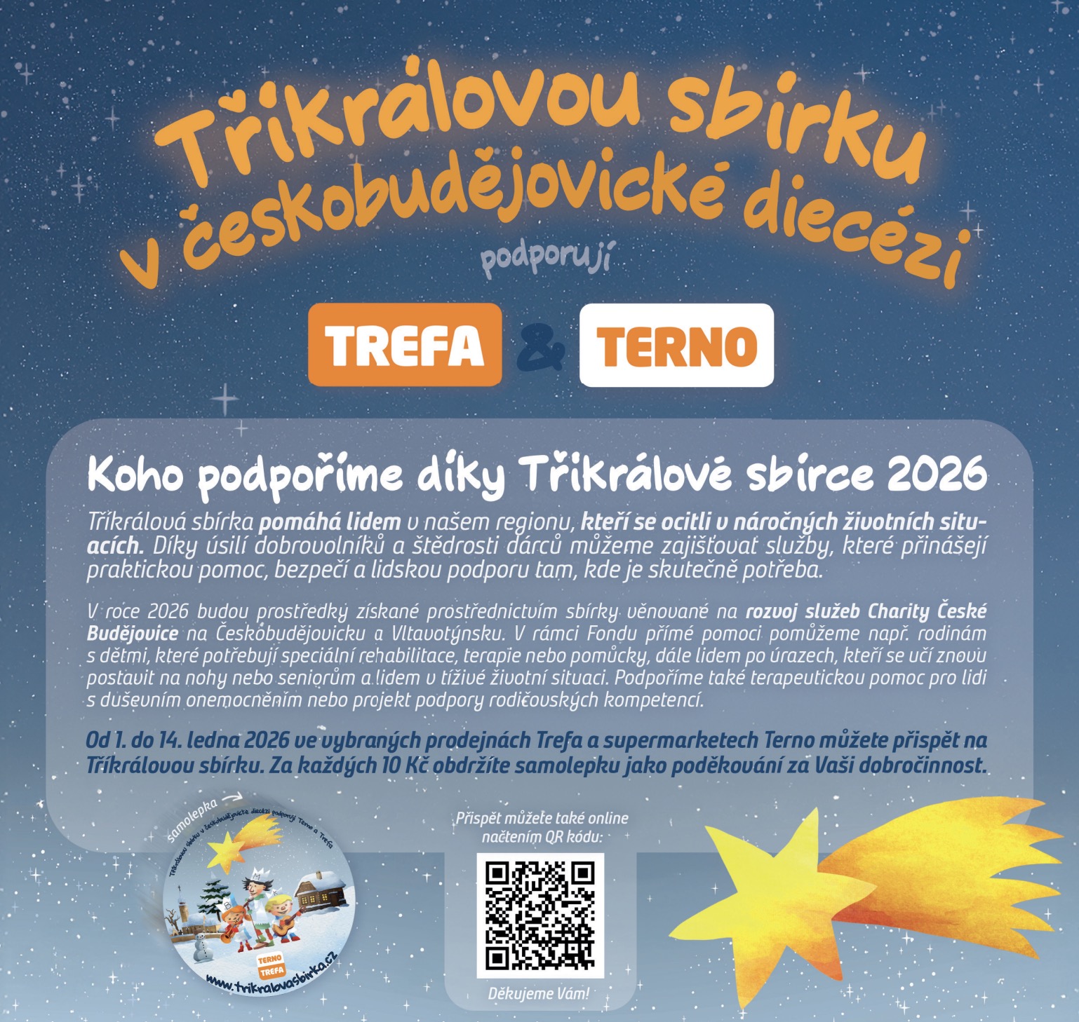 Tříkrálová sbírka 2026