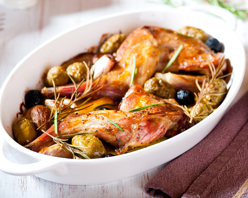 Králík na olivách